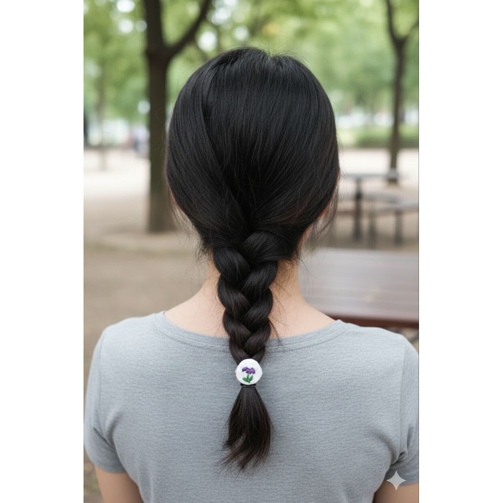 BUỘC TÓC THÊU NƠ SIZE S NGẪU NHIÊN | MERAKI HANDMADE