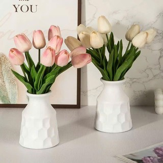 Bình Hoa Nhựa Giả Gốm Cao Cấp, Lọ Cắm Hoa Để Bàn Kẽm Nhung Handmade, Hoa Giả, Trang Trí Nhà Cửa DIY YiYihome