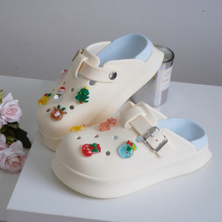 Dép sục nữ đế cao 5cm kèm charm Noel Bling Mita SR V2 kiểu sandal dễ thương năng động CSM-48