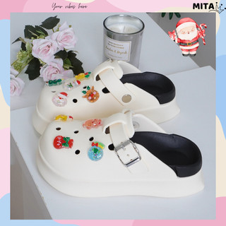 Dép sục nữ đế cao 5cm kèm charm Noel Bling Mita SR V2 kiểu sandal dễ thương năng động CSM-48