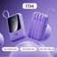 Pin dự phòng màu tím mới 20000mAh với sạc siêu nhanh 20W và đi kèm 4 cáp sạc nhanh