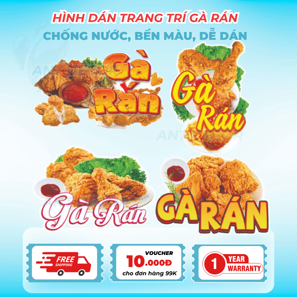 🐔 DECAL GÀ RÁN – TEM DÁN SIÊU ĐẸP CHO QUÁN ĂN & SHOP ONLINE 🔥