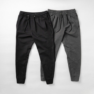 Quần dài jogger trơn ống bo mặc học thể dục tập gym vải nỉ có giãn thoãi mãi thiết kế có túi SSL