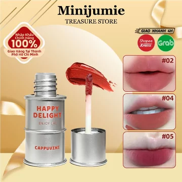 Son Bùn Chiết Cappuvini Chất Lì Mịn Độ Phủ Tốt Lấp Đầy Rãnh Môi Hợp Da Trắng Makeup Tự Nhiên Bagged