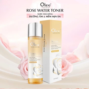 Nước Hoa Hồng Rose Water Toner Olee | Chiết Xuất Hoa Hồng Damascena, Hạt Mộc Qua, Cam Thảo | Chai 150ml