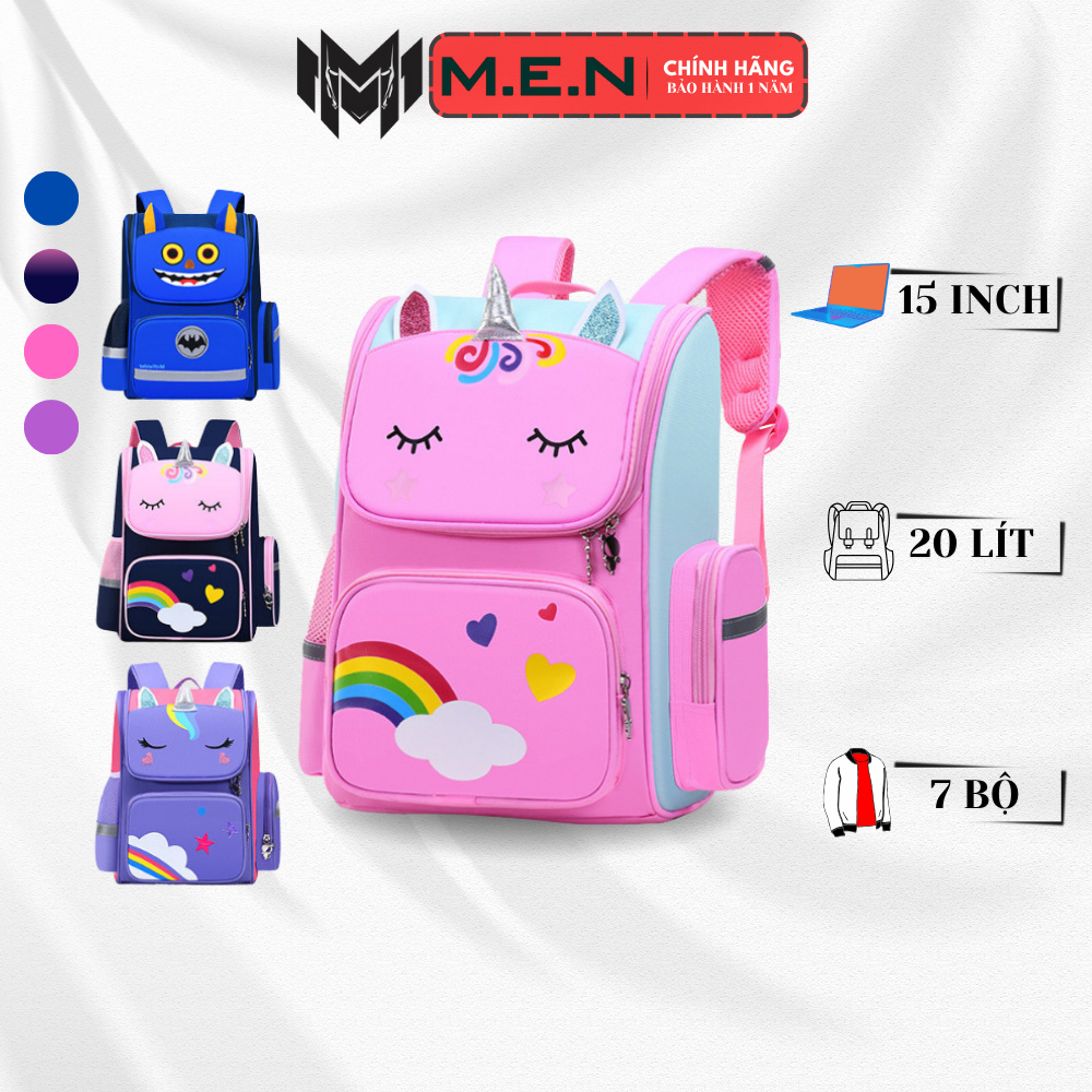 Ba lô bé trai bé gái đi học Pony Men phản quang [SẢN PHẨM MỚI]
