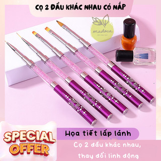 Cọ vẽ 2 đầu có nắp bảo vệ Hồng Blink - Phụ kiện tranh Madoca