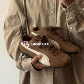 Giày Speedcat OG da lộn – Sneaker đen/đỏ/nâu phong cách đua xe cổ điển, cá tính thời thượng