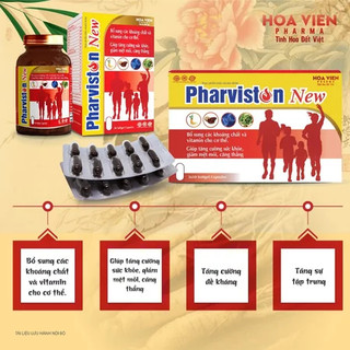 Viên Uống bồi Bổ Sức Khoẻ Pharviston New - Tăng Cường Sức Đề Kháng, Giảm Mệt Mỏi.