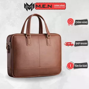 Cặp đựng laptop unisex Cali M.E.N da nâu [NHÀ SẢN XUẤT]