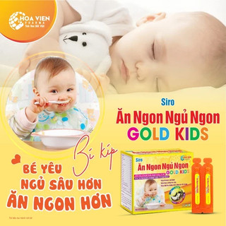 Siro ăn ngon ngủ ngon gold kids giúp bé hết biếng ăn tăng cân tự nhiên hộp 20 ống, lọ 125ml [CHÍNH HÃNG]