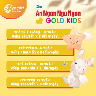 Siro ăn ngon ngủ ngon gold kids giúp bé hết biếng ăn tăng cân tự nhiên hộp 20 ống, lọ 125ml [CHÍNH HÃNG]