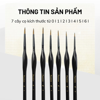 [Hỏa tốc HCM] [Hỏa tốc HCM] Cọ Tỉa Đầu Tròn Passion Vẽ Màu Nước Hạng Họa Sĩ Cao Cấp