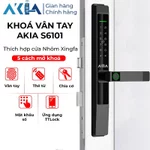 Khóa vân tay AKIA S6101 cho cửa nhôm Xingfa - Mở khóa vân tay, Mật khẩu, Thẻ từ, Ứng dụng TTLock, BH 24 Tháng — ảnh 1