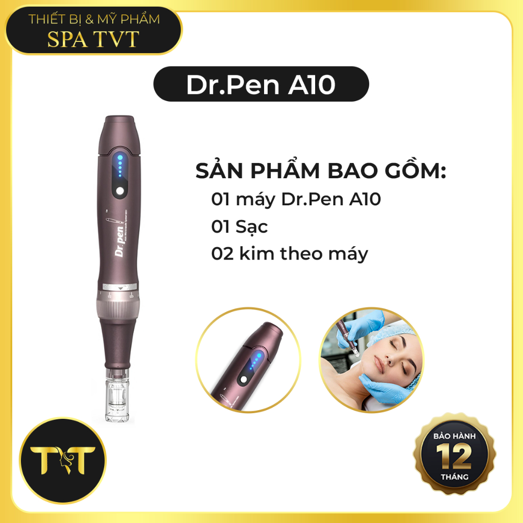 MÁY PHI KIM VI KIM DR.PEN A10, HỖ TRỢ CẢI THIỆN SẸO RỖ, THU NHỎ LỖ CHÂN LÔNG, ĐƯA TINH CHẤT