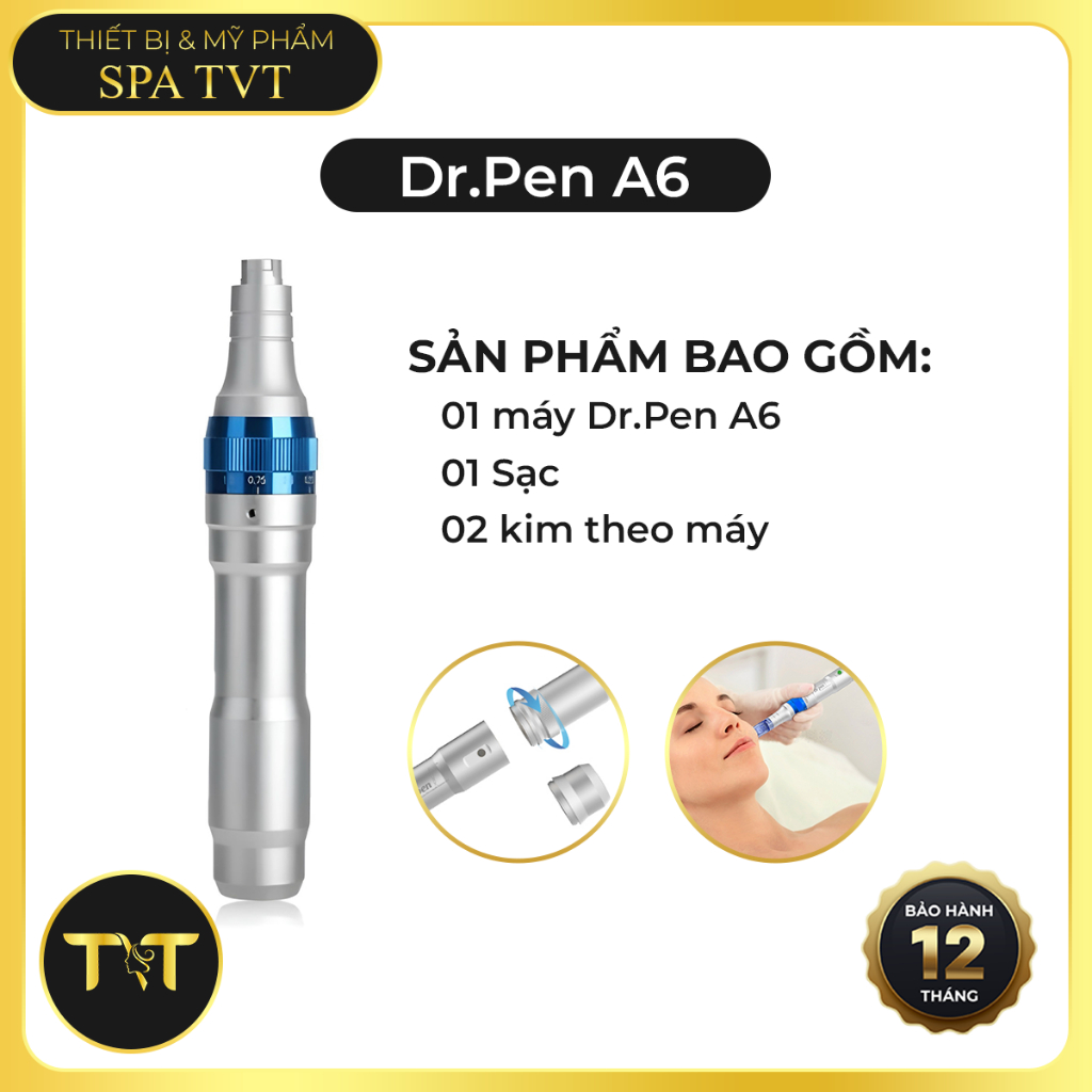 DR.PEN ULTIMA A6 BÚT VI KIM PHI KIM CHUYÊN NGHIỆP – HỖ TRỢ MỜ THÂM, GIẢM SẸO RỖ, HẤP THỤ TINH CHẤT