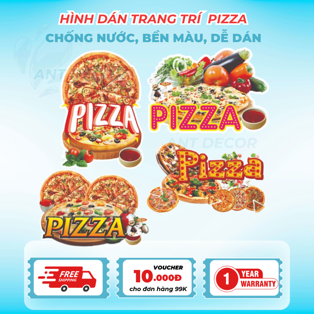 🍕 DECAL PIZZA – TEM DÁN SIÊU NGON MẮT CHO MÓN ĂN Ý HẤP DẪN 🔥