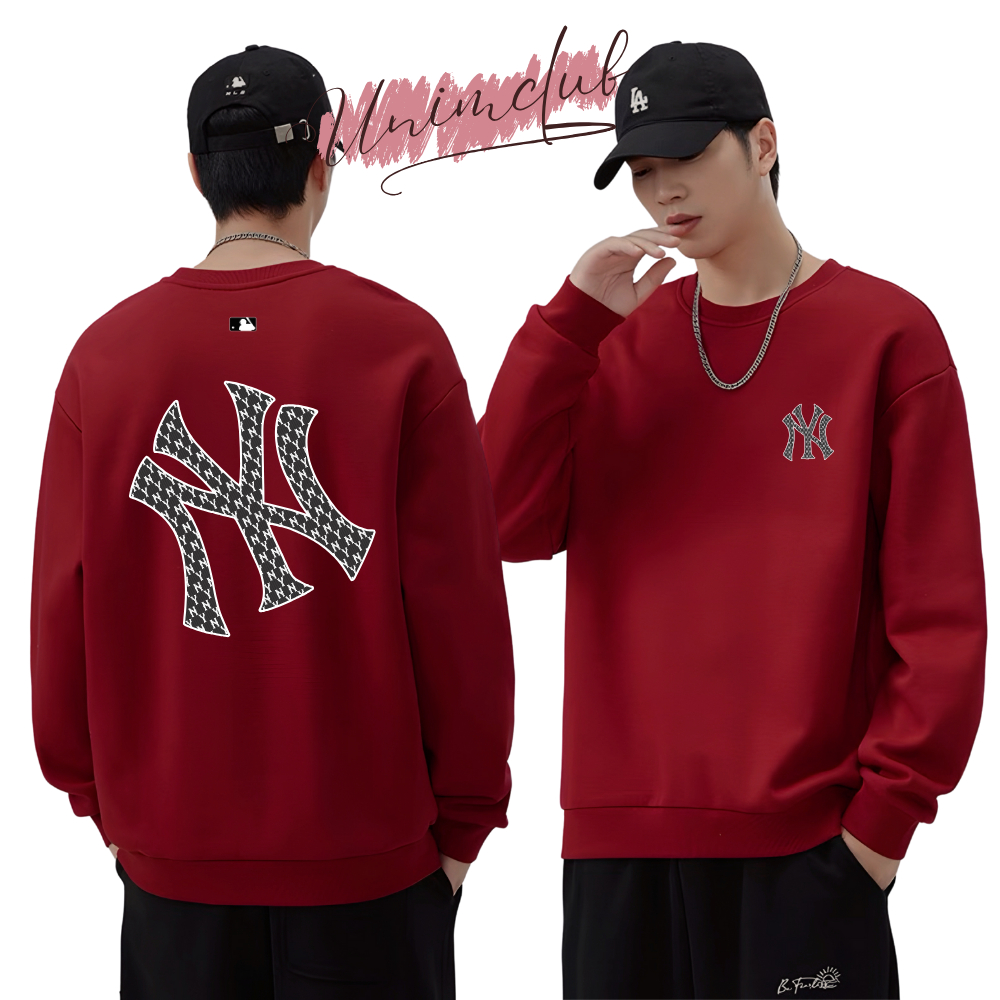 Áo Nỉ Sweater NY LÁ Basic Chất Liệu Nỉ Chân Cua Cao Cấp Logo Silicon Cao Thành Chống Bong Form Dáng Rộng
