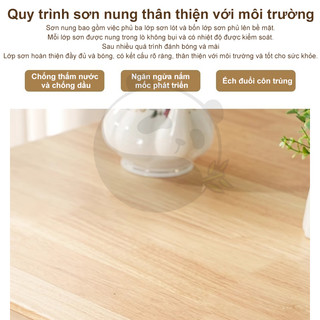 PANDA Bàn ăn vuông gỗ nguyên khối phong cách Bắc Âu phù hợp với căn hộ nhỏ khả năng chịu lực tốt.
