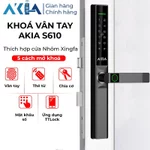 Khóa vân tay AKIA S610 dành cho cửa nhôm Xingfa - Mở khóa vân tay, Mật khẩu, Thẻ từ, Ứng dụng TTLock, BH 24 Tháng — ảnh 1