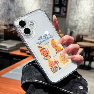 Ốp Lưng iPhone Bé Sao Viền Thẳng Trong Suốt, Chống Sốc, Bảo Vệ Camera iP X/XS/11/12/13/14/15/16/17/Plus/Pro/Max/Air/Noel