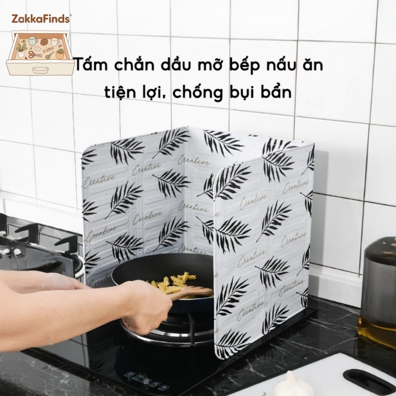 TẤM CHẮN BẾP ĐA NĂNG Chống Bắn Dầu Mỡ - Chắn Gió, Cách Nhiệt Cho Bếp Gas & Bếp Điện (Có Họa Tiết)