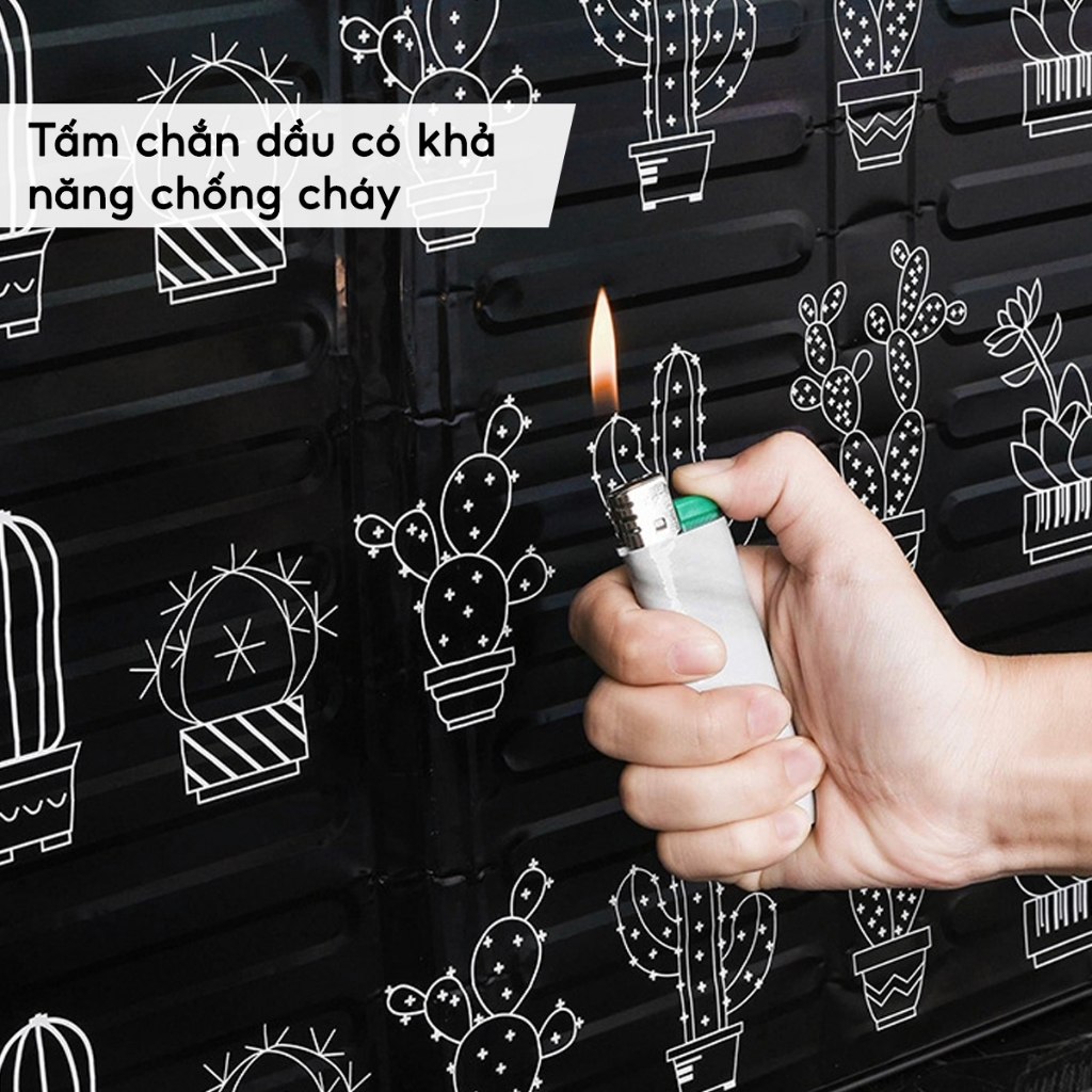 TẤM CHẮN BẾP ĐA NĂNG Chống Bắn Dầu Mỡ - Chắn Gió, Cách Nhiệt Cho Bếp Gas & Bếp Điện (Có Họa Tiết)