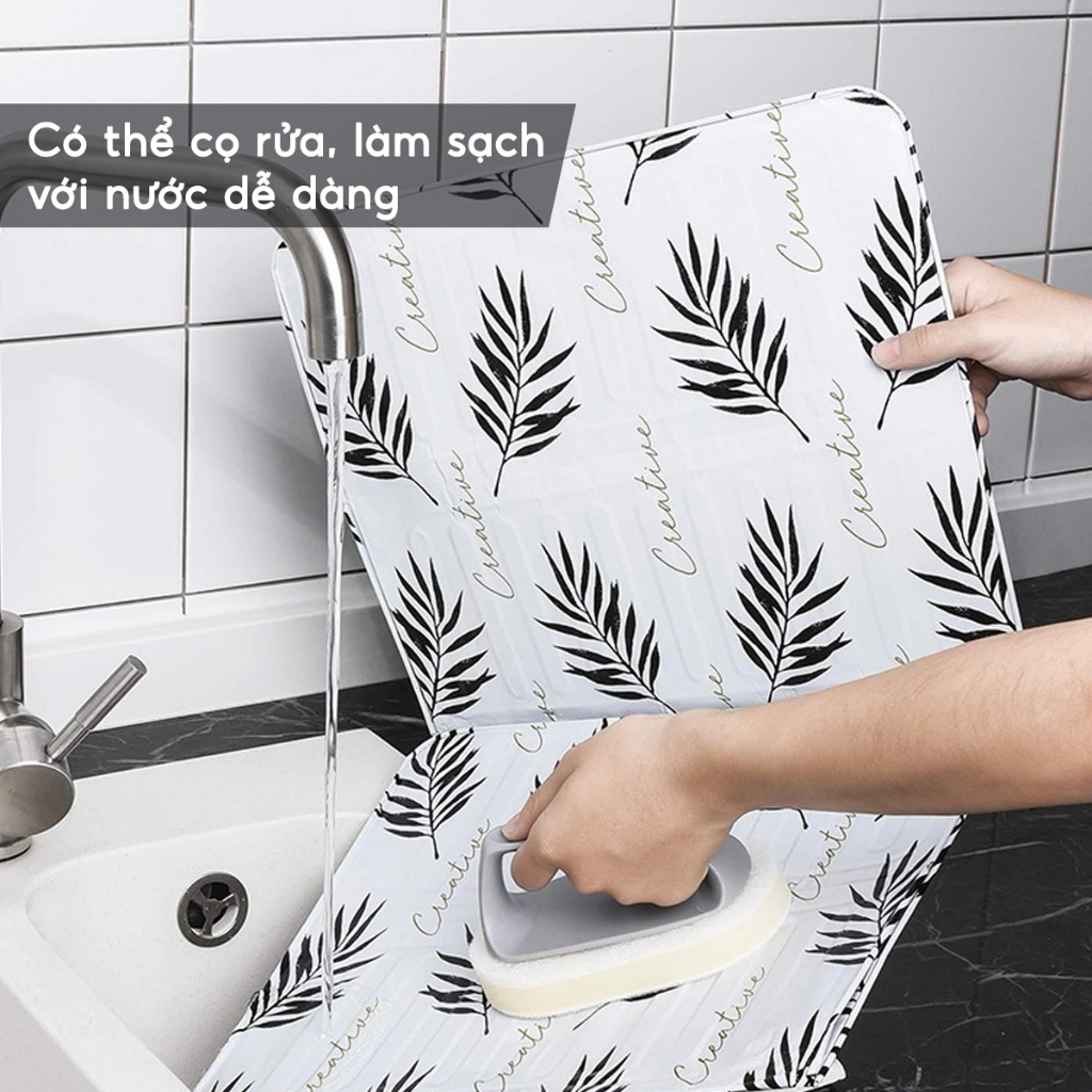 TẤM CHẮN BẾP ĐA NĂNG Chống Bắn Dầu Mỡ - Chắn Gió, Cách Nhiệt Cho Bếp Gas & Bếp Điện (Có Họa Tiết)