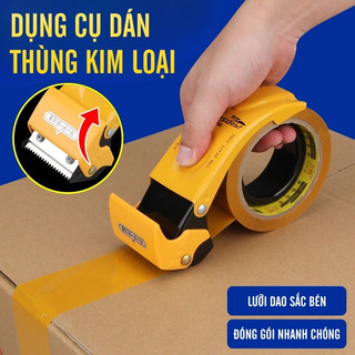 Máy cắt băng dính loại lớn, dụng cụ đóng gói tiện lợi tự động, răng sắt chắc chắn, thiết kế cầm tay chống trượt siêu bền