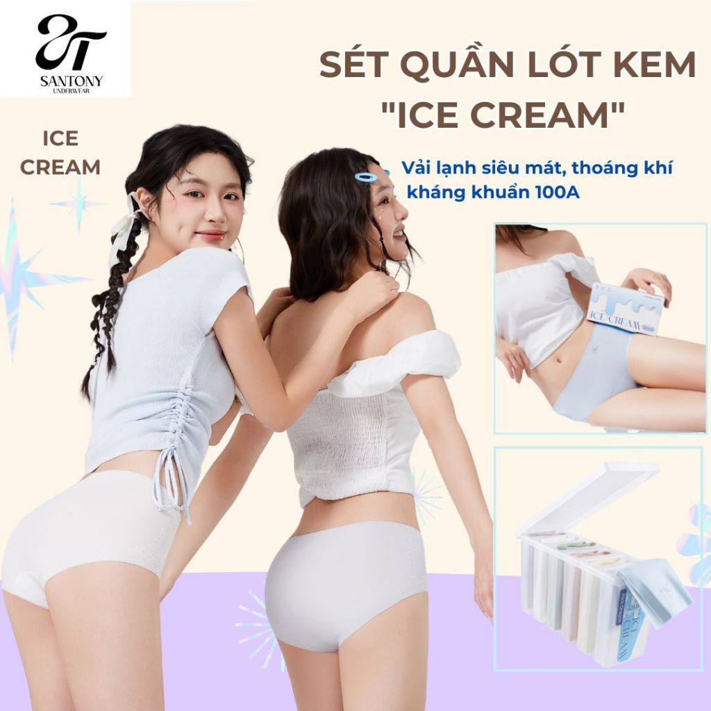 Set Quần Lót Đi Biển Tàng Hình Santony ICE889 - Mát Lạnh Ice-Oxy