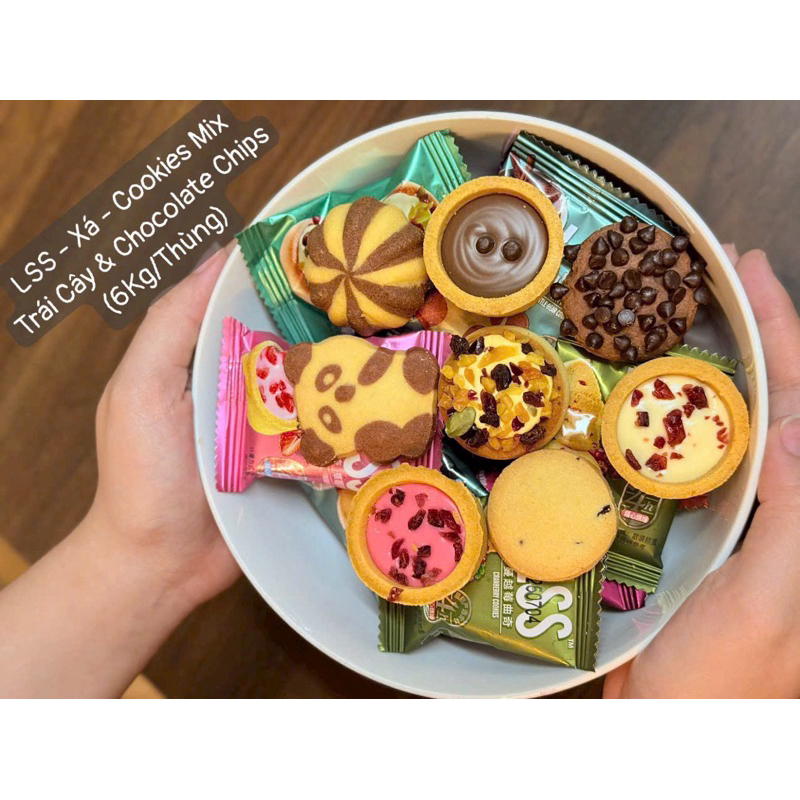 Bánh Quy Socola LSS Mix nhiều nhóm phân loại ,Bánh quy bơ phủ socola thơm ngon, bánh cookies socola