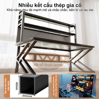 PANDA Bàn máy tính kèm bàn pegboard tích hợp trò chơi và văn phòng dể đồ gọn gàng để đồ thông minh