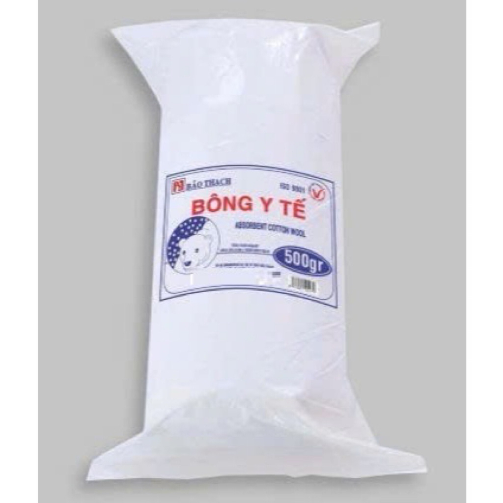 Bông gòn thấm nước y tế Bảo Thạch,1kg/ 500g. Gòn thấm nước Bảo Thạch mền mại,thấm hút cao