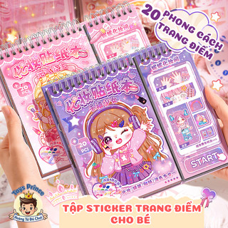Tập Sticker Trang Điểm Công Chúa Cho Bé Gái - Sổ Tập Vẽ, Tô Màu, Thay Đồ DIY Cho Bé Sáng Tạo Và Phát Triển Tư Duy