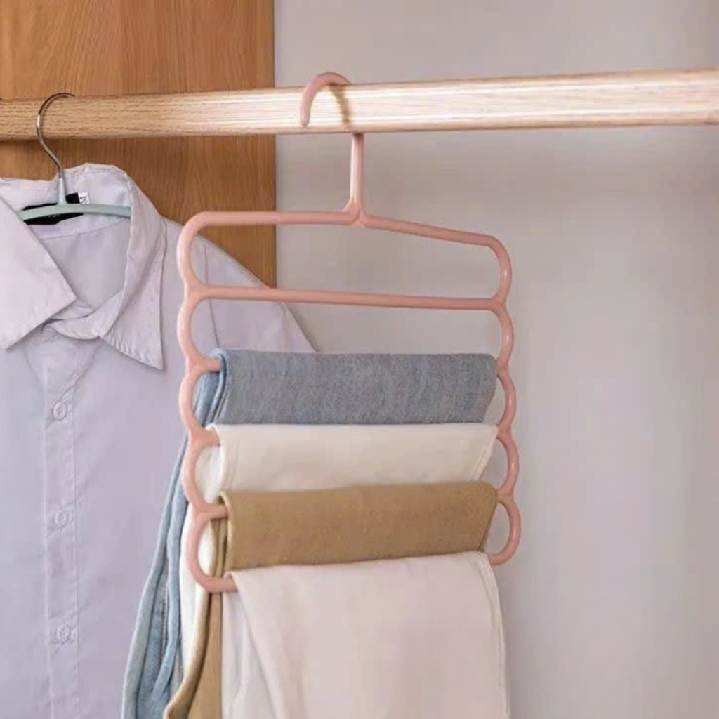 Combo 10/20 Móc Treo Quần Áo 5 Tầng Đa Năng Nhựa Cao Cấp, Móc Phơi Quần Áo Đồ Đa Năng Tiện Lợi