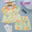 Bộ tole LỬNG bé gái cổ tròn cài 1 nút - Đồ bộ tole Flower