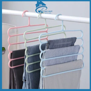 Combo 10/20 Móc Treo Quần Áo 5 Tầng Đa Năng Nhựa Cao Cấp, Móc Phơi Quần Áo Đồ Đa Năng Tiện Lợi