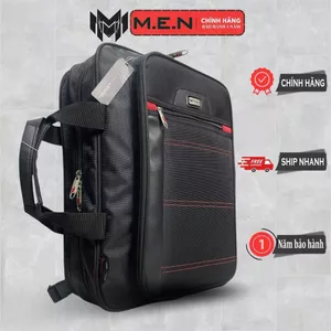 Cặp đựng laptop học sinh 3 sộc nẹp da MEN chống sốc {HÌNH THẬT}