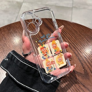 Ốp Lưng iPhone Bé Sao Viền Thẳng Trong Suốt, Chống Sốc, Bảo Vệ Camera iP X/XS/11/12/13/14/15/16/17/Plus/Pro/Max/Air/Noel