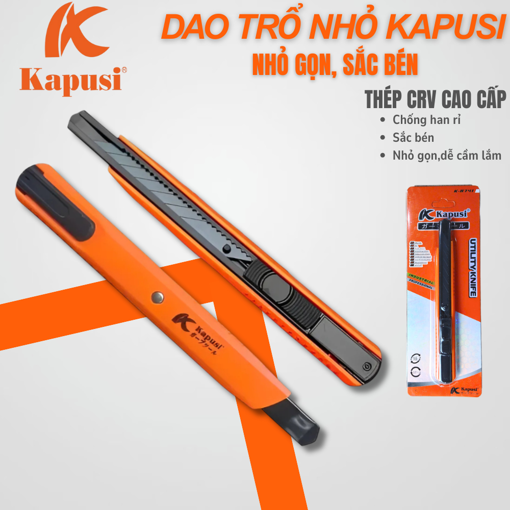 DAO RỌC GIẤY KAPUSI K-8741 – THIẾT KẾ NHỎ GỌN, CẮT SẮC NGỌT
