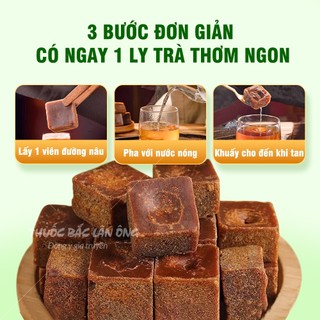 Viên đường nâu 100g, trà đường nâu Vân Nam, đường đen mật mía, nguyên vị - Lãn Ông