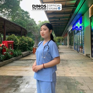 Đồng Phục Spa Dinos Vải Ford Thoáng Mát, Đủ Màu Sắc Cho Nam Nữ Nhân Viên
