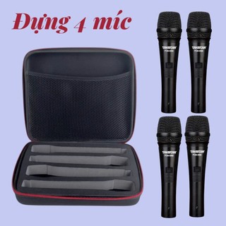 Hộp Đựng Micro 4 Ngăn Chống Sốc – EVA Cao Cấp, Siêu Bền – Có Quai Xách & Khoá Kéo Tiện Dụng