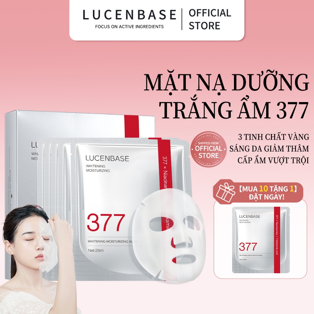 【Mua 1 tặng 1! 】Mặt nạ dưỡng trắng da LUCENBASE 377 nuôi dưỡng và làm ...