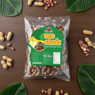 Kẹo Chuối Tươi - Bánh Tráng Hạt Điều - Đậu Phộng Thương Hiệu Cô Hai Tỏ