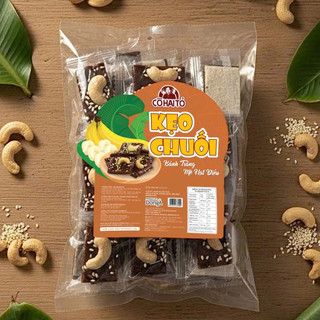 Kẹo Chuối Tươi - Bánh Tráng Hạt Điều - Đậu Phộng Thương Hiệu Cô Hai Tỏ