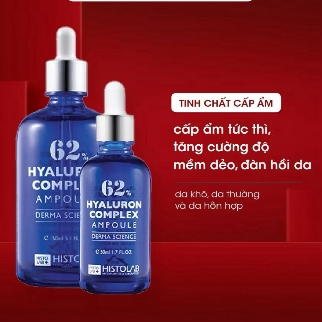 Tinh Chất Dưỡng Ẩm HISTOLAB Hyaluron Complex Ampoule 62% lọ 50ml hạn 2028 IS374