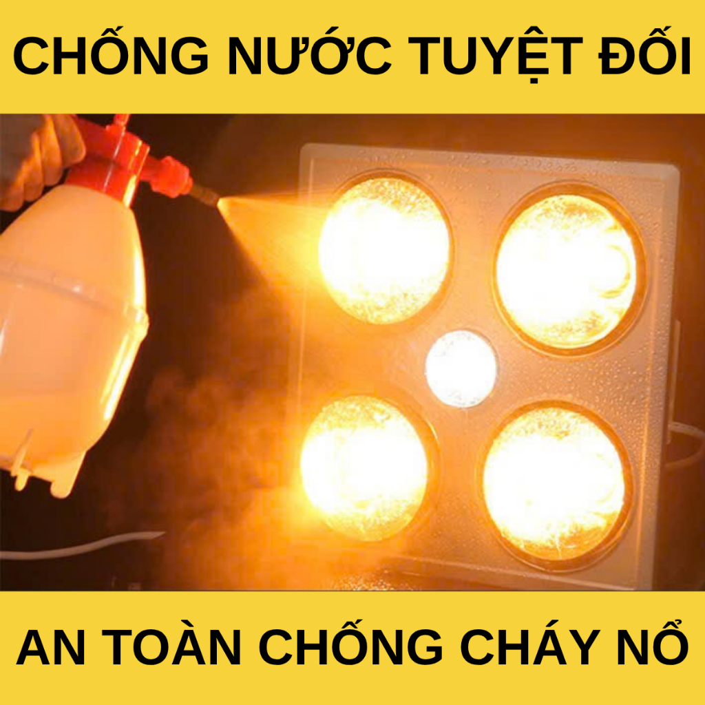 Bóng đèn sưởi công suất cao 275W, bóng sưởi nhà tắm thay thế cực dễ dàng, chống nước tuyệt đối