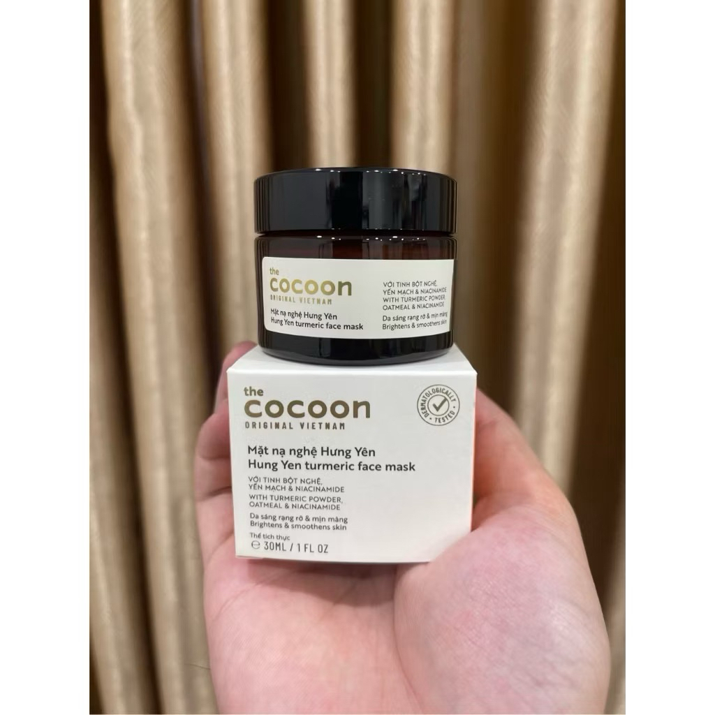 Mặt Nạ Nghệ Hưng Yên Cocoon Turmeric Face Mask 30ml hạn 2028 Giúp Da Rạng Rỡ & Mịn Màng  IS246