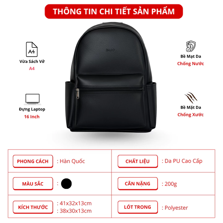 Unisex Backpack – Fits Laptop, Water-Resistant, for School · BL03 – 3